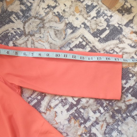 NWT ASOS Bright Orange Tie-Front Midi/Maxi Dress with 3/4 Sleeves - Sz US 2 - Picture 7 of 11